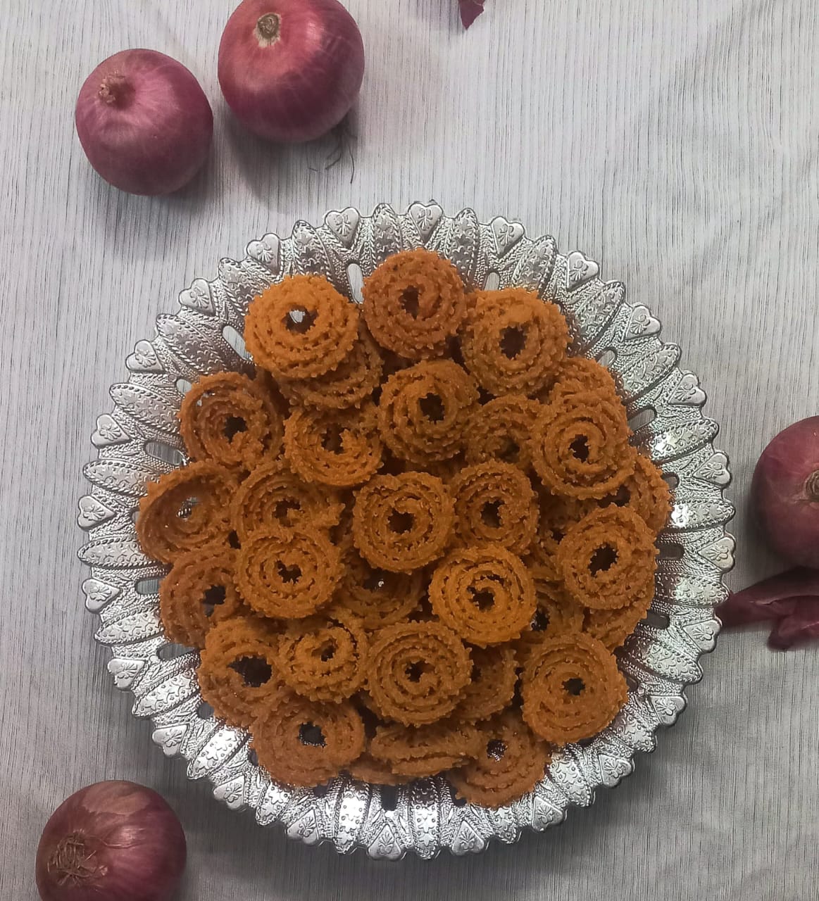 Basmati rice onion chakuli